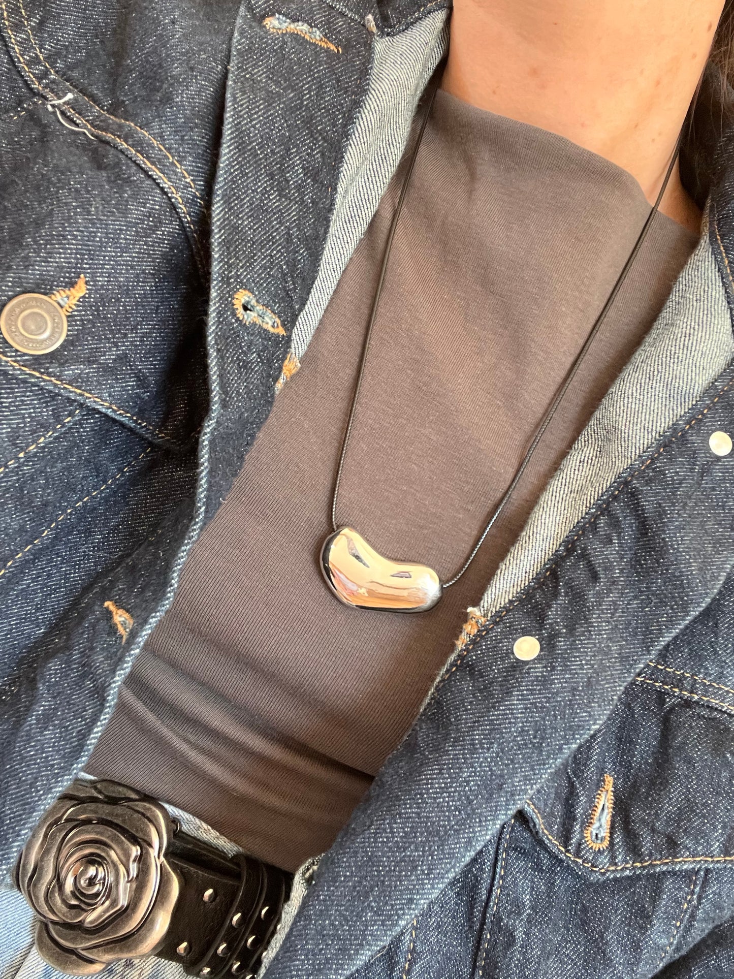 collar FORMAS plateado