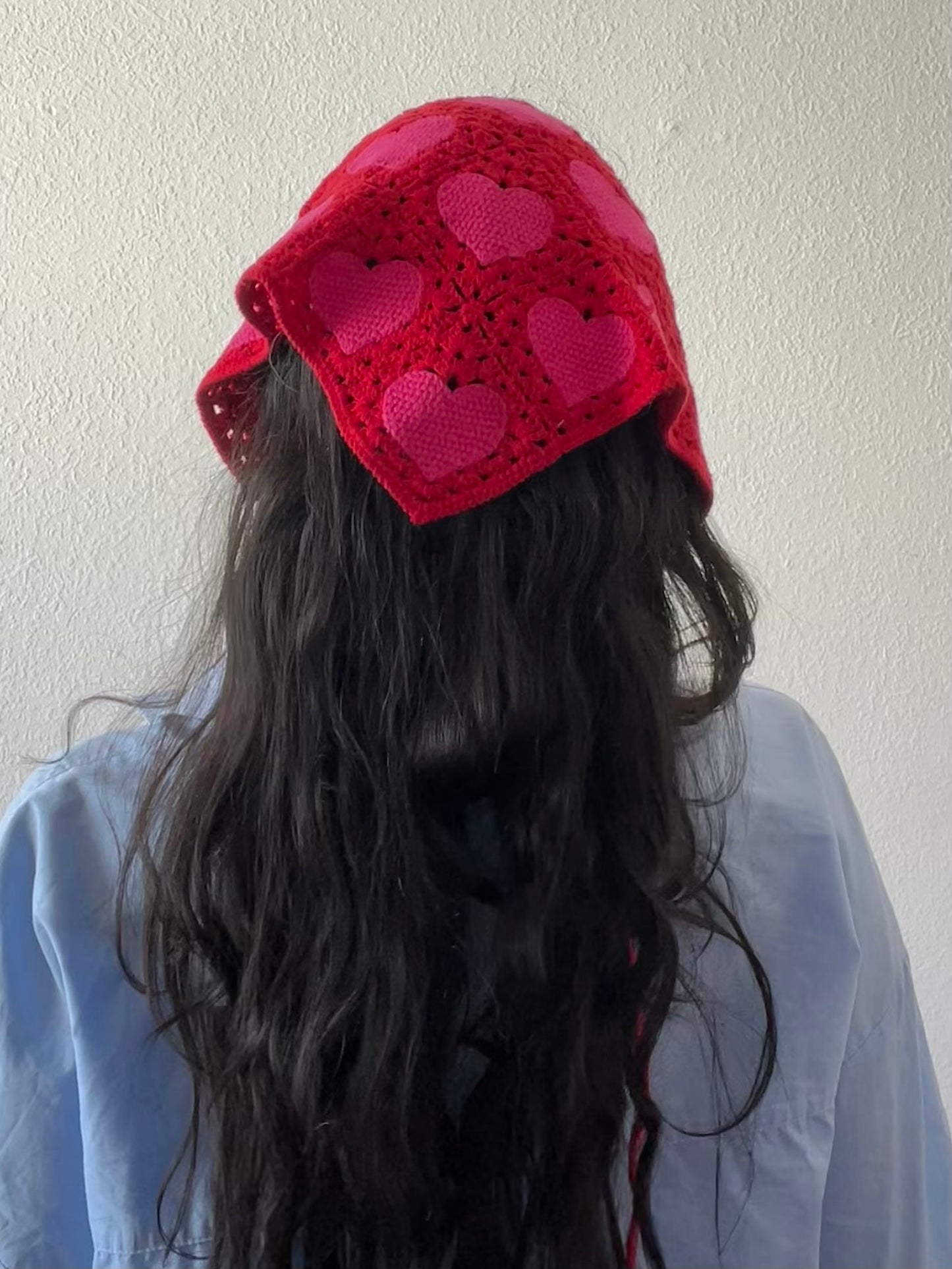 pañuelo de crochet CUORE
