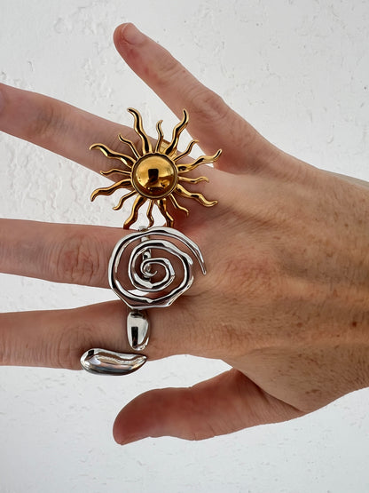 anillo SOL dorado