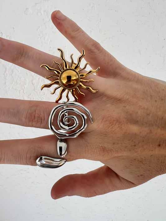 anillo SOL dorado