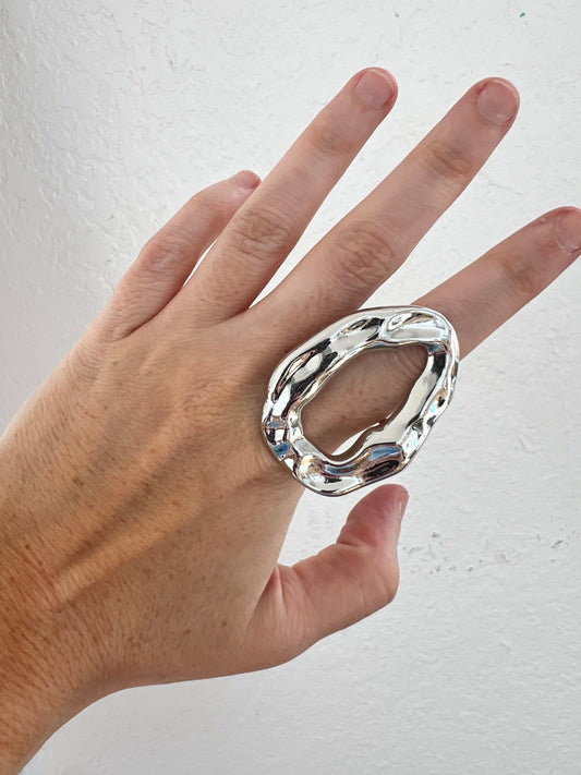 anillo NACHA plateado
