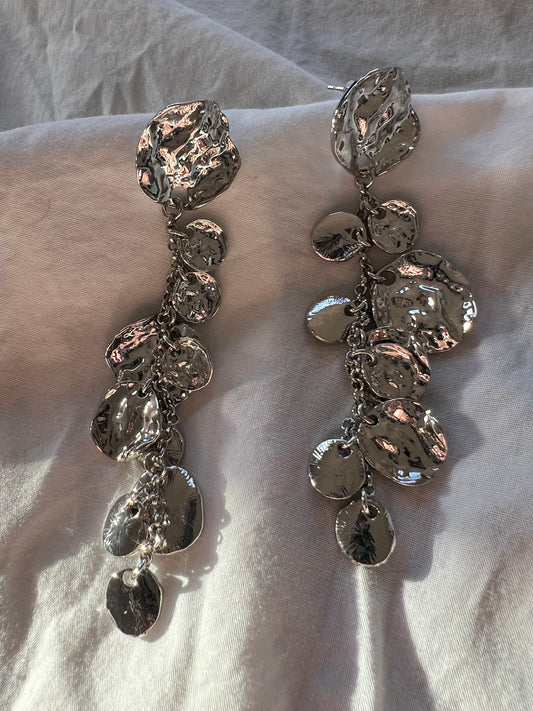 pendientes LARA plateados