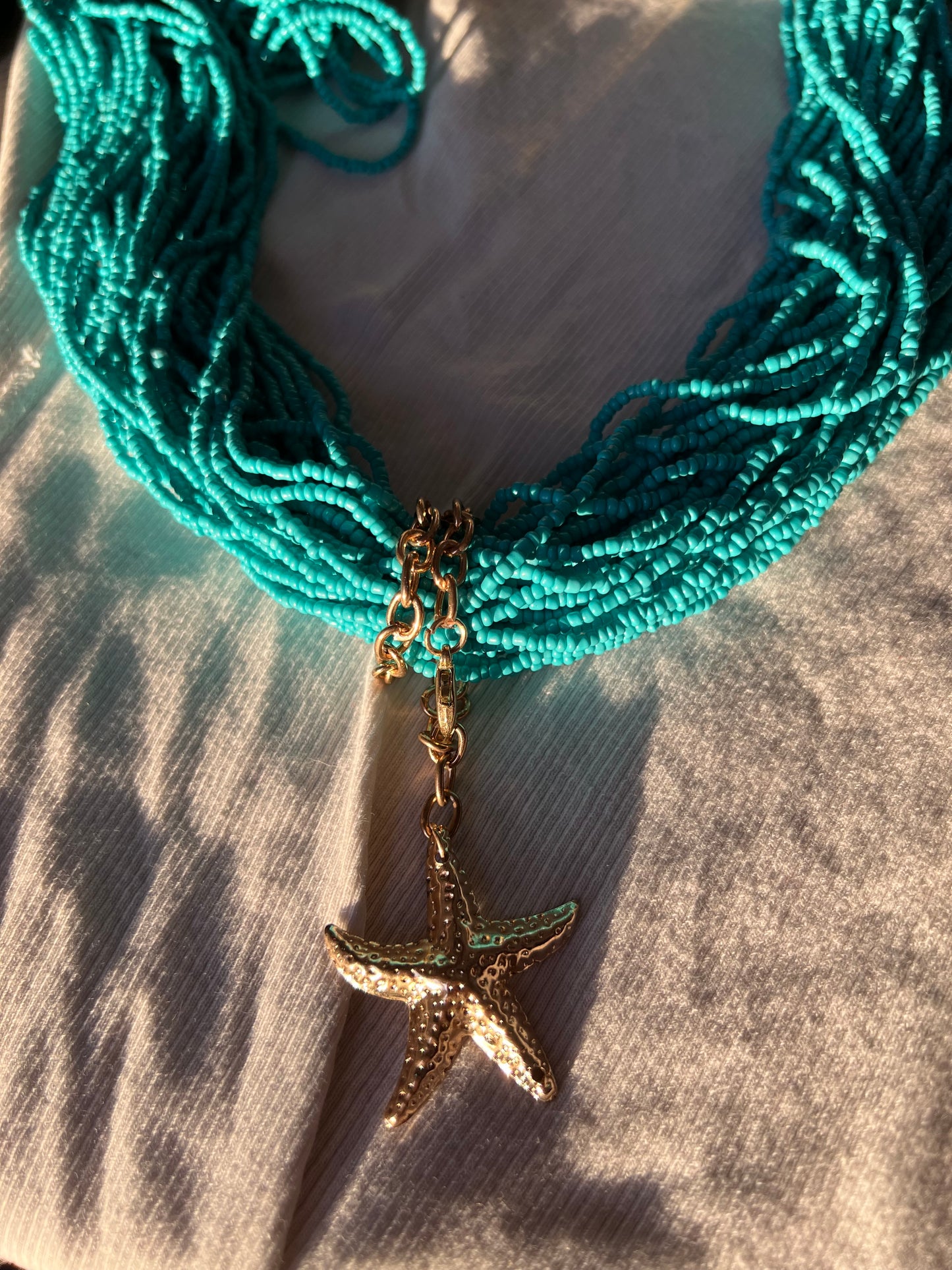 collar JUANA turquesa