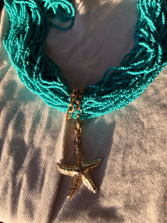 collar JUANA turquesa