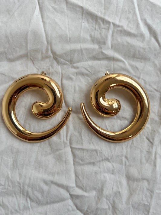 pendientes BUCLE dorados