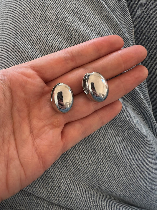 aros PEPITAS plateadas